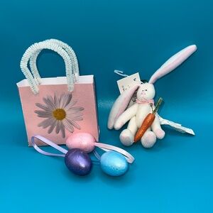 Miniature jointed Easter bunny gift set